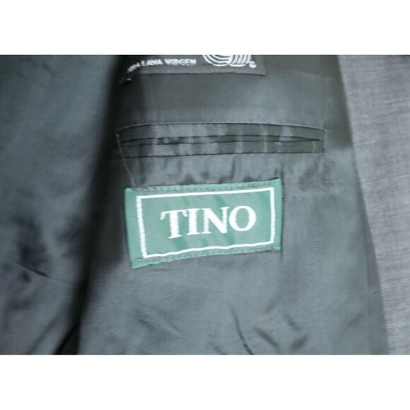 MEN'S GRAY PLAID WOOL BLAZER JACKET SPORT COAT - GENTRY HOUSE - TINO - SIZE 44R - Picture 5 of 6